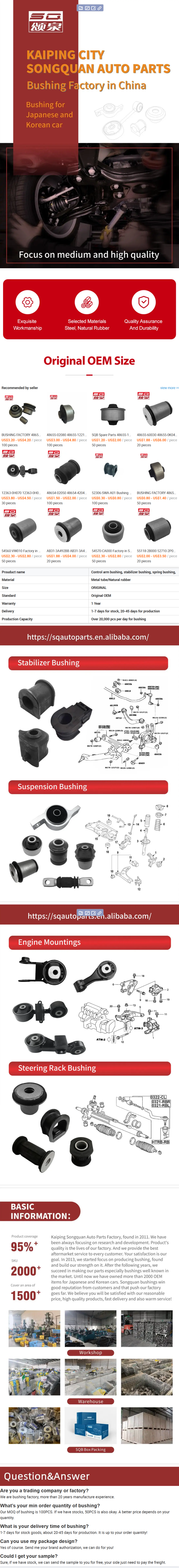 Buje del brazo de control DL33-34-470